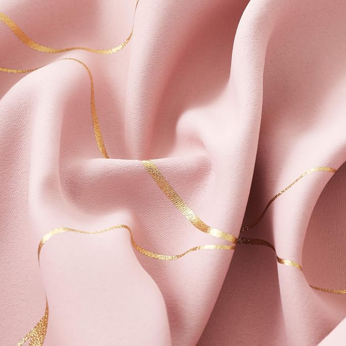 Deconovo Curtains for Living Room, Pattern Blackout Curtains 108 Inch Long | - Image 5