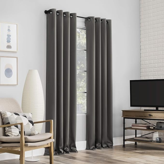 Sun Zero Nordic 2-Pack Dorm Curtain Theater Grade Extreme 100% Blackout Grommet - Image 7