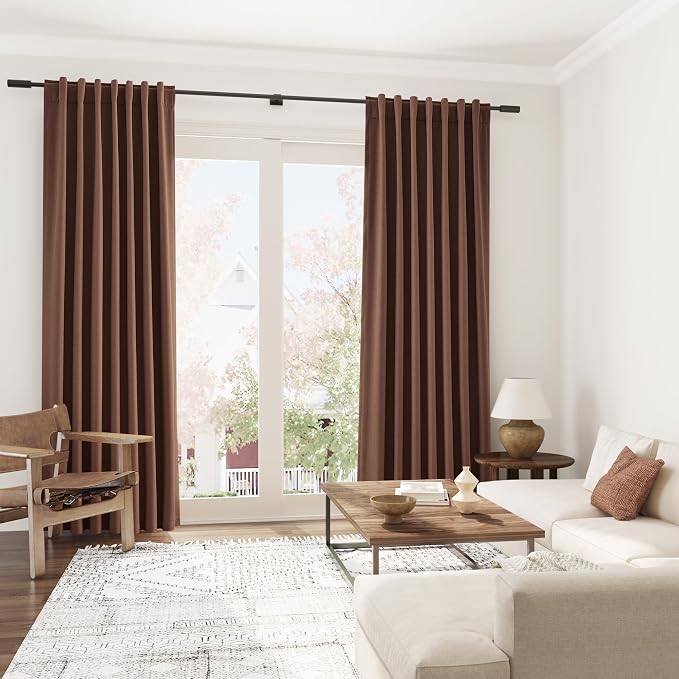 Joywell 100% Blackout Linen Curtains 84 Inch Long - Image 6