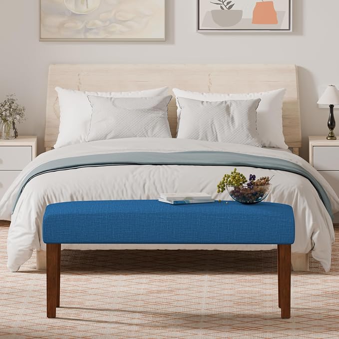 44Inch Bench, Fabric End of Bed Bench, Entryway Benches, Upholstered Bench - Image 3
