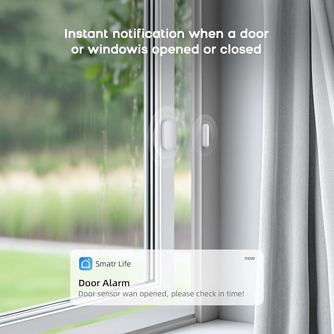 LWOHSI A108F Alarm System for Home Security,WiFi+GSM 4G DIY Alarm Kit with Phone APP Alert, Door/Window Sensor, Remote, Compatible with Alexa and Google for House, Apartment