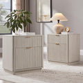 T4TREAM 23'' Fluted Nightstand Set of 2 by T4TREAMFurniture