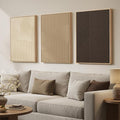 Large 3D Textured Framed Boho Neutral Wall Art by Cuspin