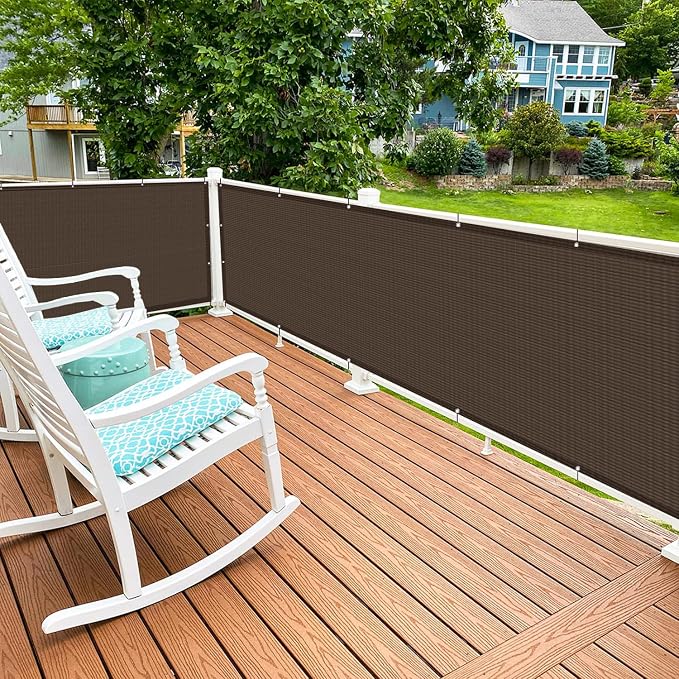 LOVE STORY 3.3' x 19.7' Balcony Privacy Screen Cover - Image 2