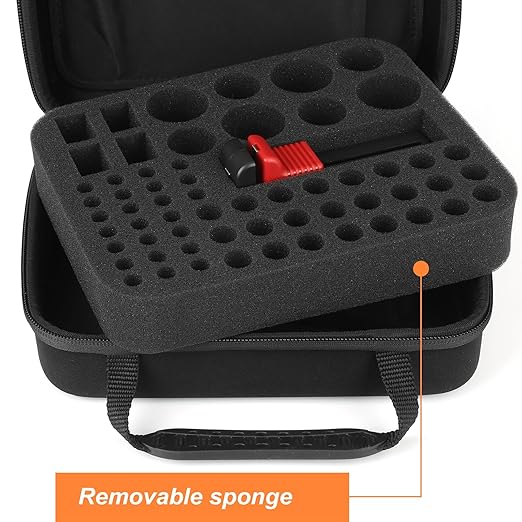 Arkeiliy Battery Organizer, Battery Organizer Storage Case with Tester BT-168, Waterproof Battery Holder Box Holds, Battery Case Organizer 60+ AA AAA C D 9V Batteries (Batteries are Not Included)