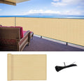 3.3'x19.7' Sand Balcony Privacy Screen Fence Windscreen 90% UV Block | 90% by SUNLAX