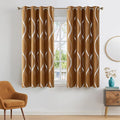 NICETOWN Gold Brown Blackout Curtains 63 inch Long by NICETOWN