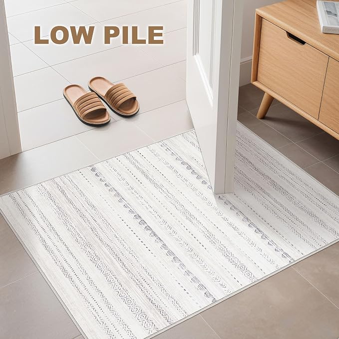 Nakagishi Boho 2x3 Washable Area Rug Non Slip Carpet - Image 6