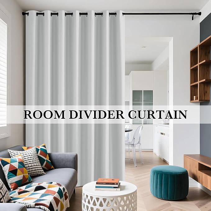RYB HOME White 100% Blackout Curtains - Image 9