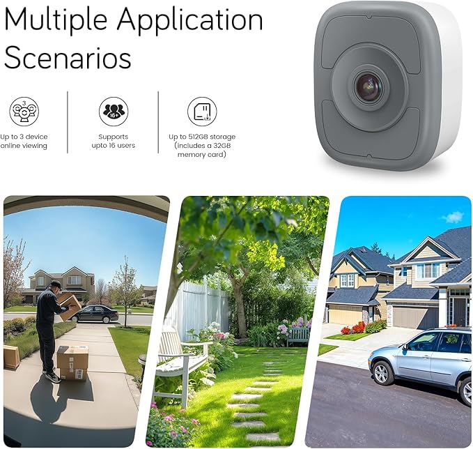 abetap 5MP 3K Window Camera, Enhanced Color Night Vision, Strong Magnetic Mount, No Subscription, 24/7 Recording, Tool-Free Install, Dual-Band 2.4G&5Ghz WiFi