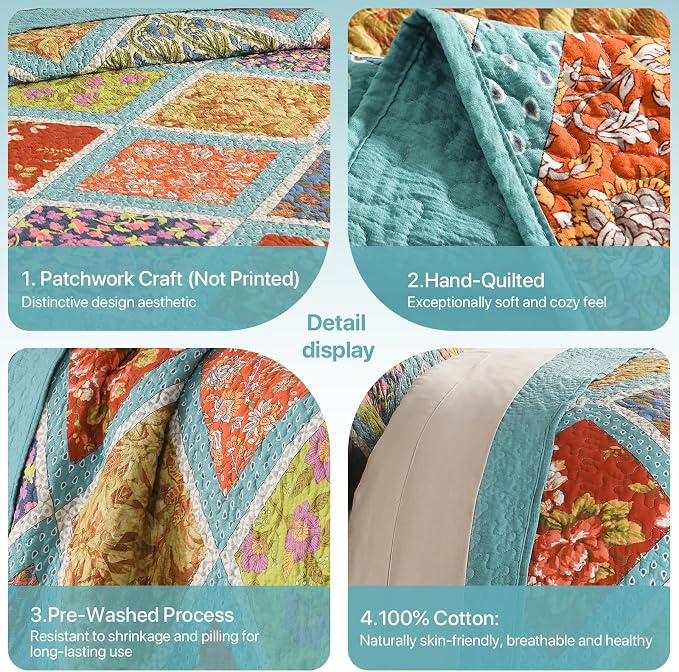 Twin Size Seersucker Quilt Set - Image 3