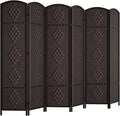 RHF Room Divider Panel, 6 Panel Partition Room Dividers Screen, Dark Mocha | by RoseHomeFashion