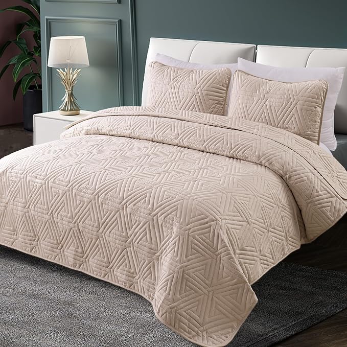 Whale Flotilla Soft Geometric Cal King Quilt - Image 2