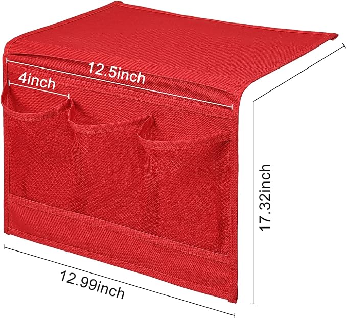 Surblue Bedside Caddy 4 Pockets Bedside Storage Organizer - Image 5