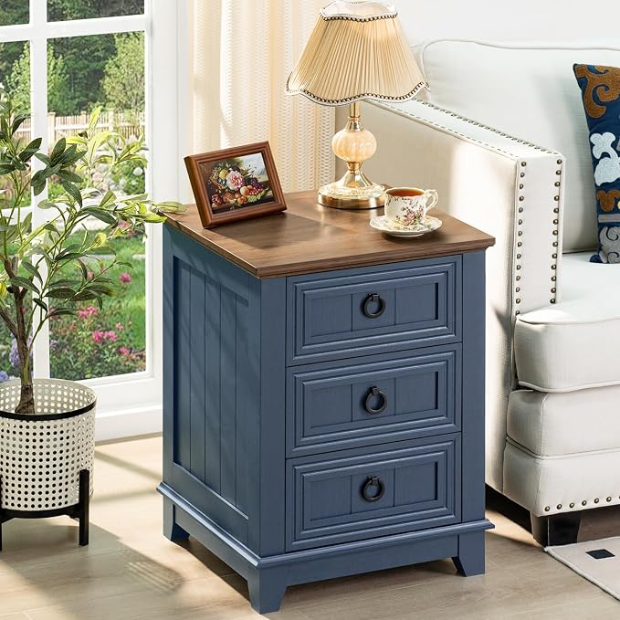 Joaxswe Farmhouse Nightstand Set 2 - Image 6