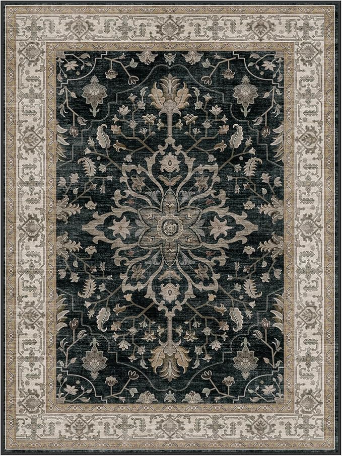 RELEANY Washable Area Rug, Square 7'x7', Water Repellent, Pet Friendly - Image 8