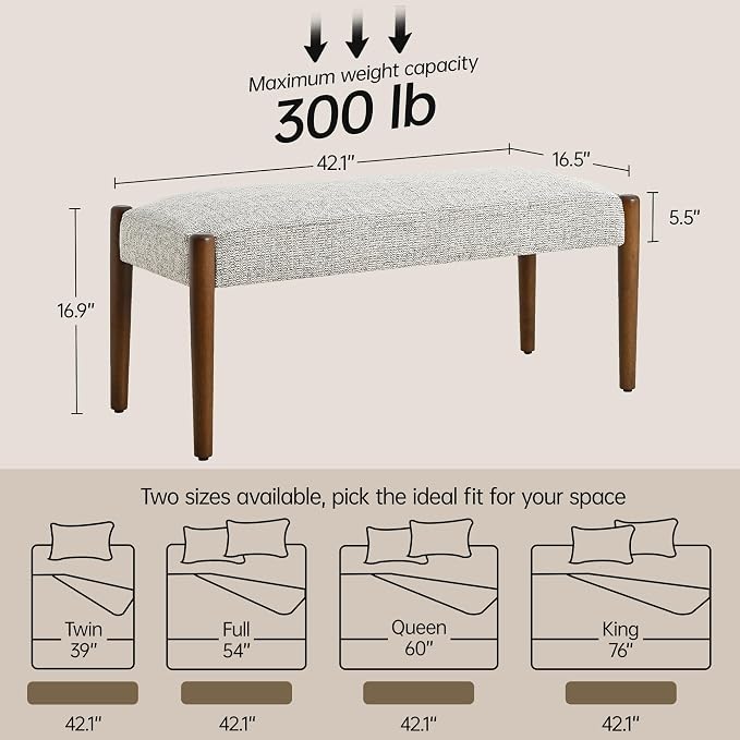 Usaint 42" End of Bed Bench - Image 2