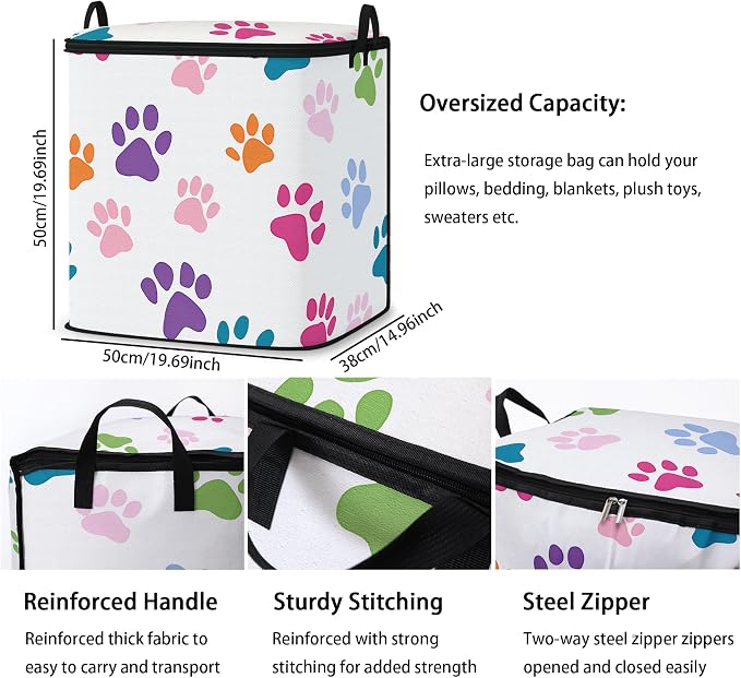 2pcs blanket storage bag for under bed, closet organizers 95L | clothing - Image 3