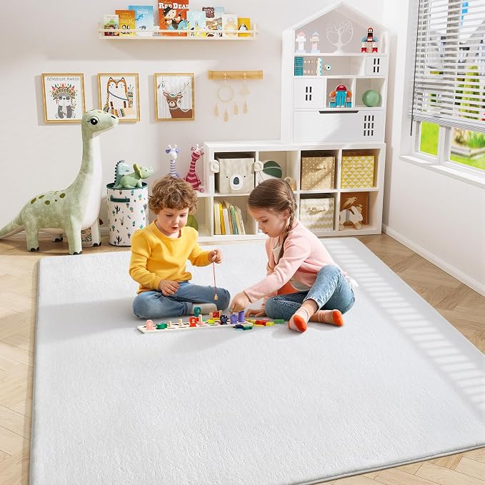5x5 Square Area Rugs for Bedroom Living Room, Modern Non Slip Minimalist Carpet - Image 6