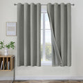 Joydeco Blackout Curtains 63 Inches Long 2 Panels Burg, Room Darkening Curtains by JOYDECO