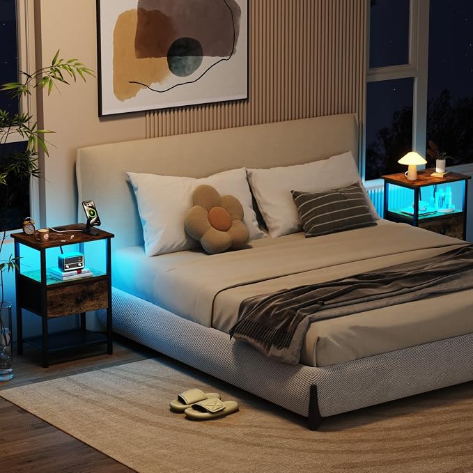 Night Stand, LED Nightstand - Image 2