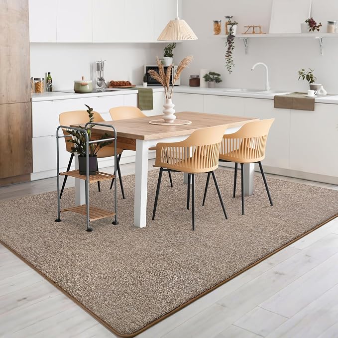 3x8 Runner Rug for Hallway, Long Runner Rugs Non Slip, Matte Brown | Soft - Image 6