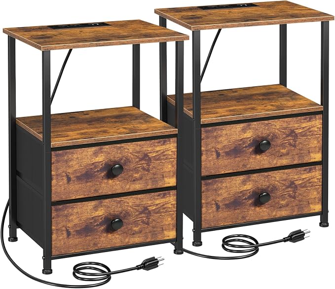 Night Stand, Nightstands Set of 2 by LOAKEKEL