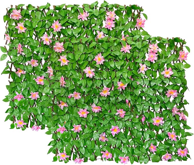 Expandable Faux Ivy Fence Privacy Screen by Unknown
