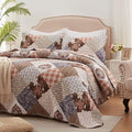 Full/Queen Size Quilt Set 3 Pieces Lightweight Reversible Bedspread-90''x98'' by LEAONME