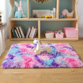 Soft Rainbow Rug for Girls Room, Cute Fluffy Girls Bedroom Rugs, 2x3 Feet by Tepook