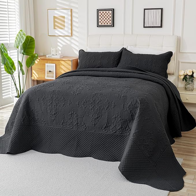 EVENHUG Oversized King Bedspreads California King Quilt Set by EVENHUG