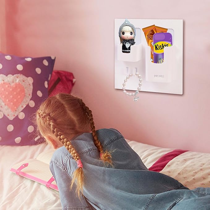 Easy Eco Life Bedside Shelf Accessories Organizer- Wall Mount Self Stick On - Image 4