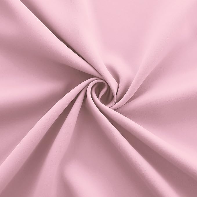 Pink Curtains 63 Inch Length for Baby Girls Nursery Decor, 2 Panel Sets Pair - Image 9