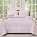 WONGS BEDDING Botanical Quilts King Size, 3 Pieces Soft Bedspread Set, by WONGSBEDDING