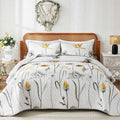 WONGS BEDDING Floral Quilt Set King Size by WONGSBEDDING