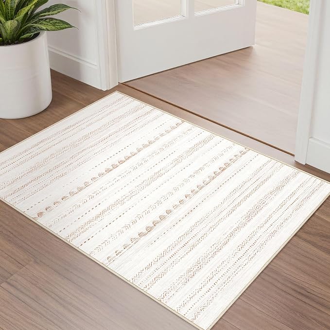 Nakagishi Boho 2x3 Washable Area Rug Non Slip Carpet by NakagishiAreaRug