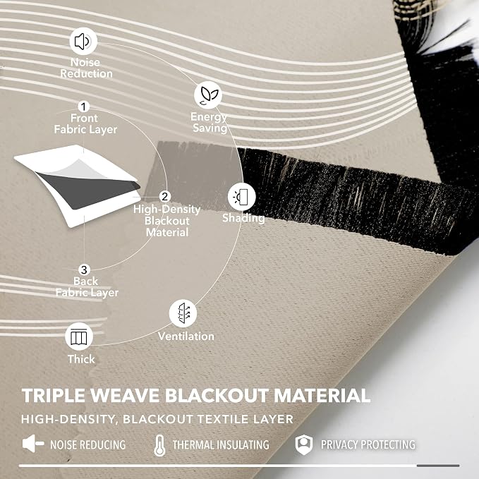 Deconovo Blackout Back Tab Curtains - Image 6