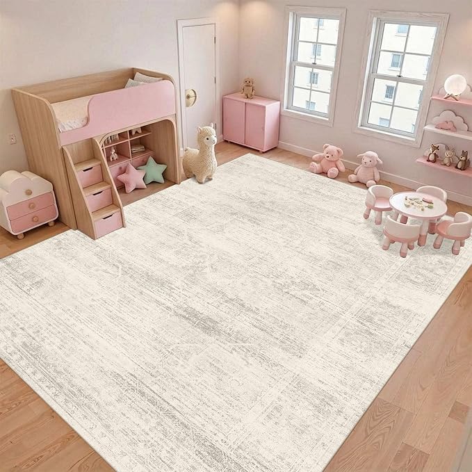 Latte&Fog 9x12 Area Rugs for Living Room Washable Ivory Area Rugs Large | for - Image 5