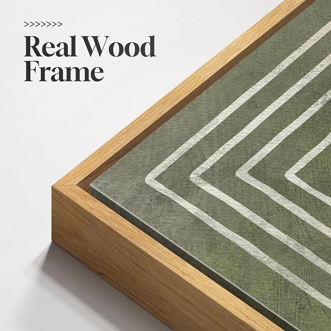 Large Framed Green Abstract Wall Art - Image 5