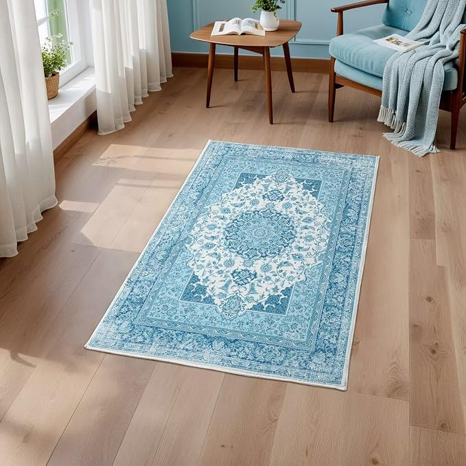 Macgace Washable Vintage Small Area Rug - Image 2