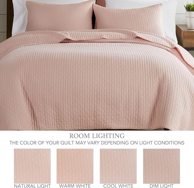 Levtex Home Cross Stitch Reversible King/Cal King Quilt Set and 2 Pillow Shams - Image 4