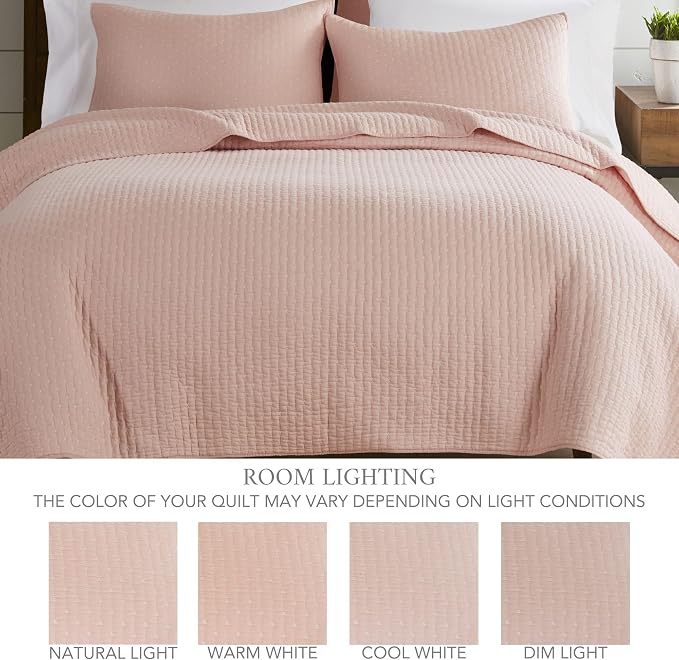 Levtex Home Cross Stitch Blush Bedspread Set - Image 4