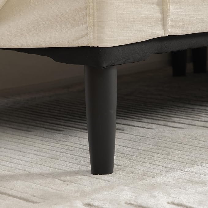 88.6" Beige Oversized Chaise Lounge Bench - Image 5