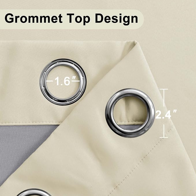 XWZO 100% Blackout Curtain Panels - Image 6