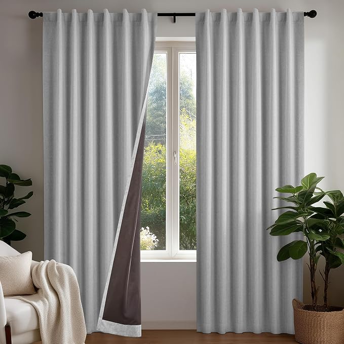 Deconovo Faux Linen 100% Blackout Curtains by Unknown