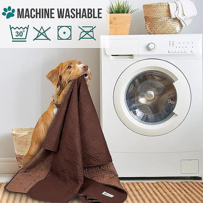 PetAmi Waterproof Couch Cover for Dogs, Waterproof Pet Blanket, Reversible Furniture Cover Sofa Protector for Pet Cat Bed, Washable Waterproof Blanket Dog Cover for Couch Seat, 68x82 Brown