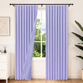 Etherealveil Lavender Purple Pinch Pleated Blackout Curtains 2P 60"x102" | Back by Etherealveil