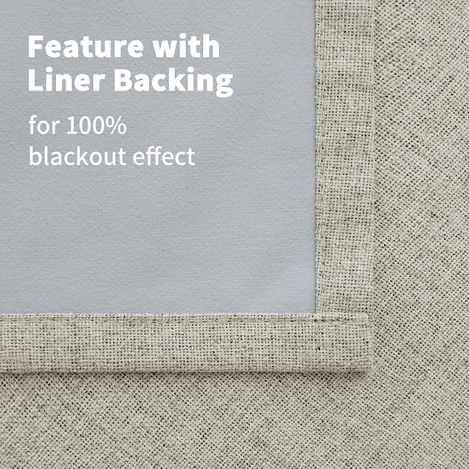 YoungsTex Linen Blackout Curtains 80 Inch Length - Image 8