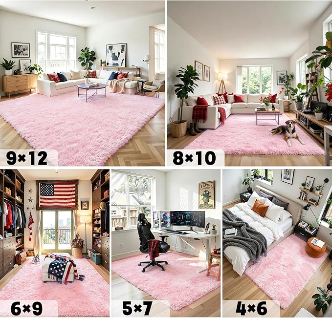 8x10 Area Rugs for Living Room, Fuzzy Plush Carpet for Bedroom Dorm Playroom - Image 7
