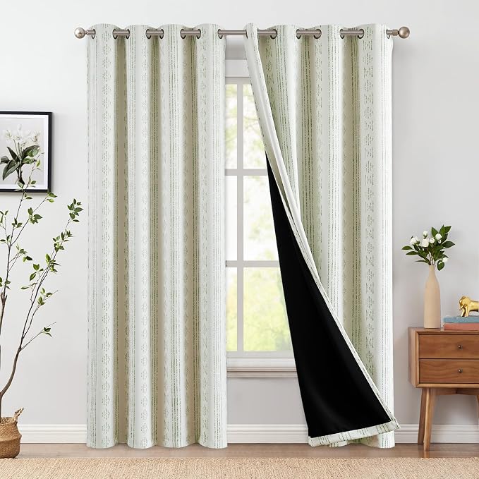 jinchan Boho Blackout Curtains 108 Inches Long by JINCHAN